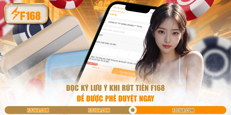 Đọc kỹ lưu ý khi rút tiền F168 để được phê duyệt ngay Đọc kỹ lưu ý khi rút tiền F168 để được phê duyệt ngay